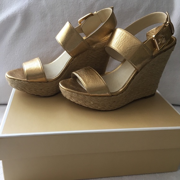 Michael Kors Poesy Wedge Espadrilles Sandal Size 7 1/2 M - Picture 11 of 13